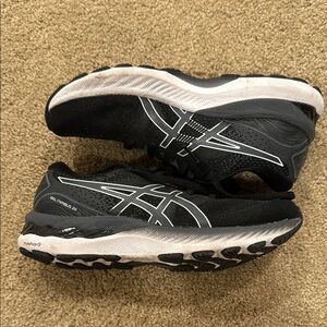 ASICS Black and White Running Shoes